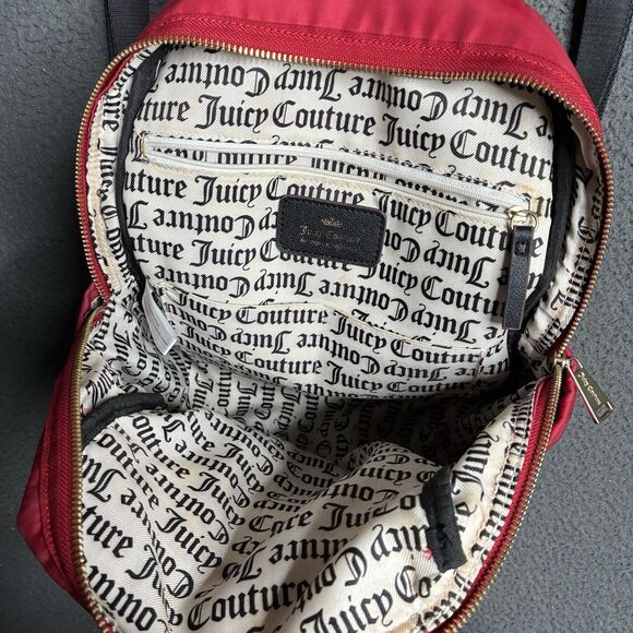 Juicy Couture Backpack Mini Red Heart Hardware Pockets Y2K Cyber main image 7